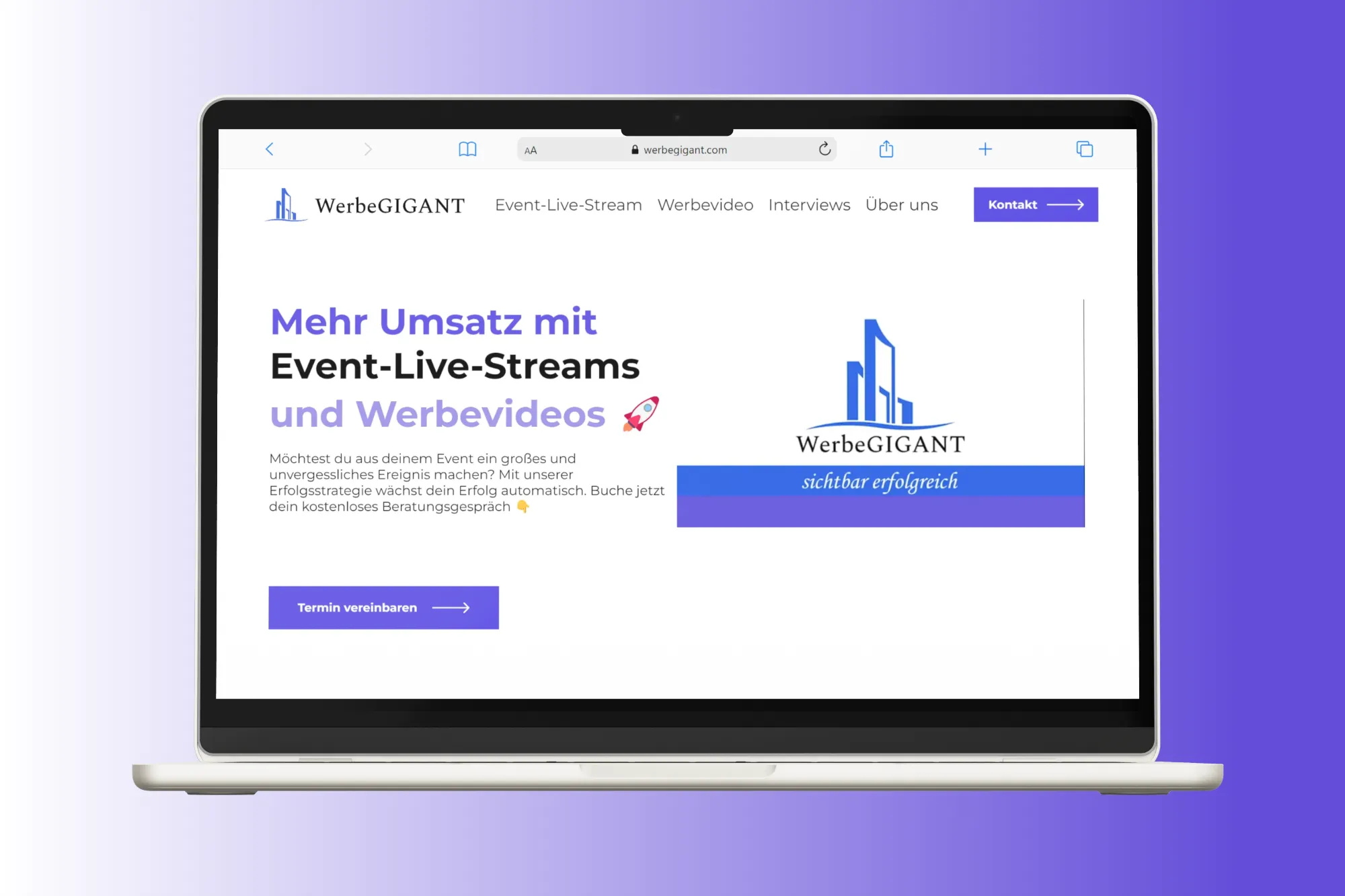 Webseite von WerbeGIGANT